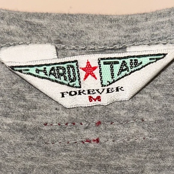 Hard Tail Gray Tie-Front Crop Blouse - Picture 3 of 5